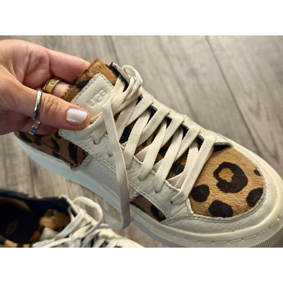 UGG Ladies Size 5 Spotty Lace Alameda Sneakers - Genuine Hair and Leather - Picture 9 of 14
